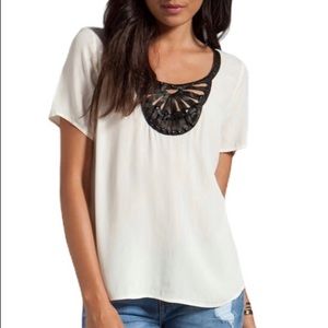 SALE Plenty by Tracy Reese Top White Black NWT